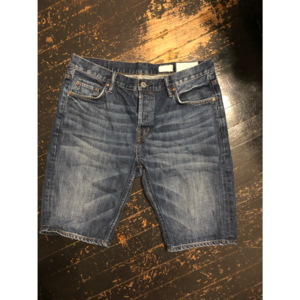 AllSaints Men’s Button Fly Jean Shorts Clean 33